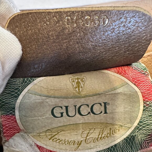 Gucci Clutch GG Supreme Web Sherry Line Clutch Bag PVC Beige Gold - Picture 7 of 10